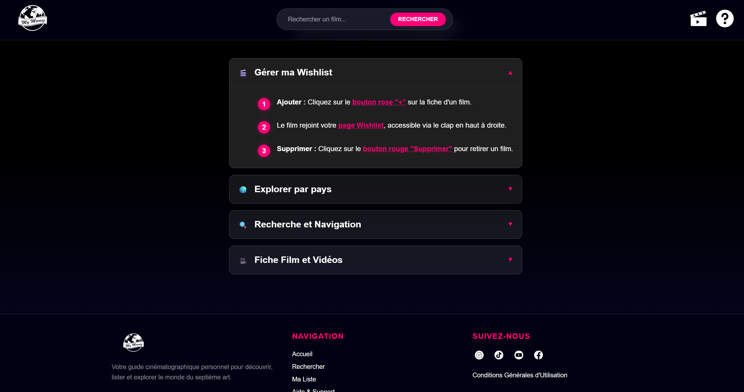 My Mooviz - Page d'aide