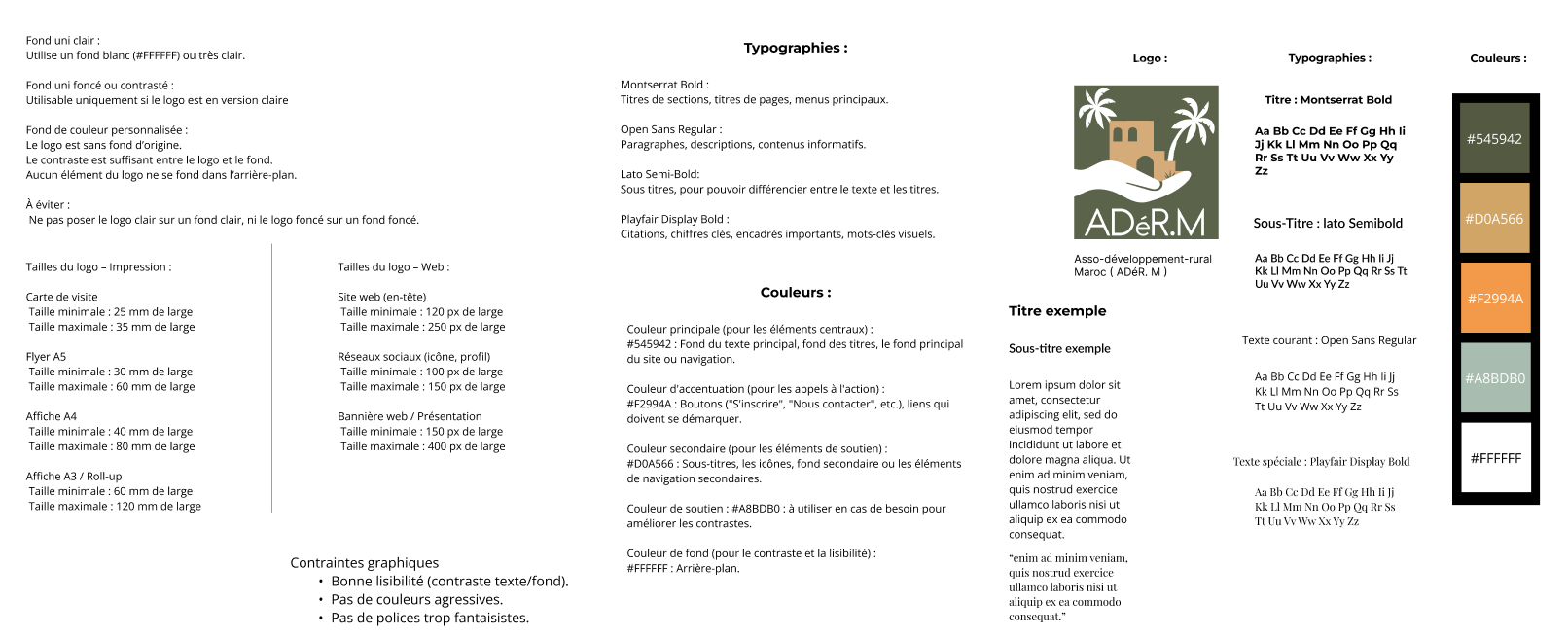 ADER Maroc - Charte Graphique