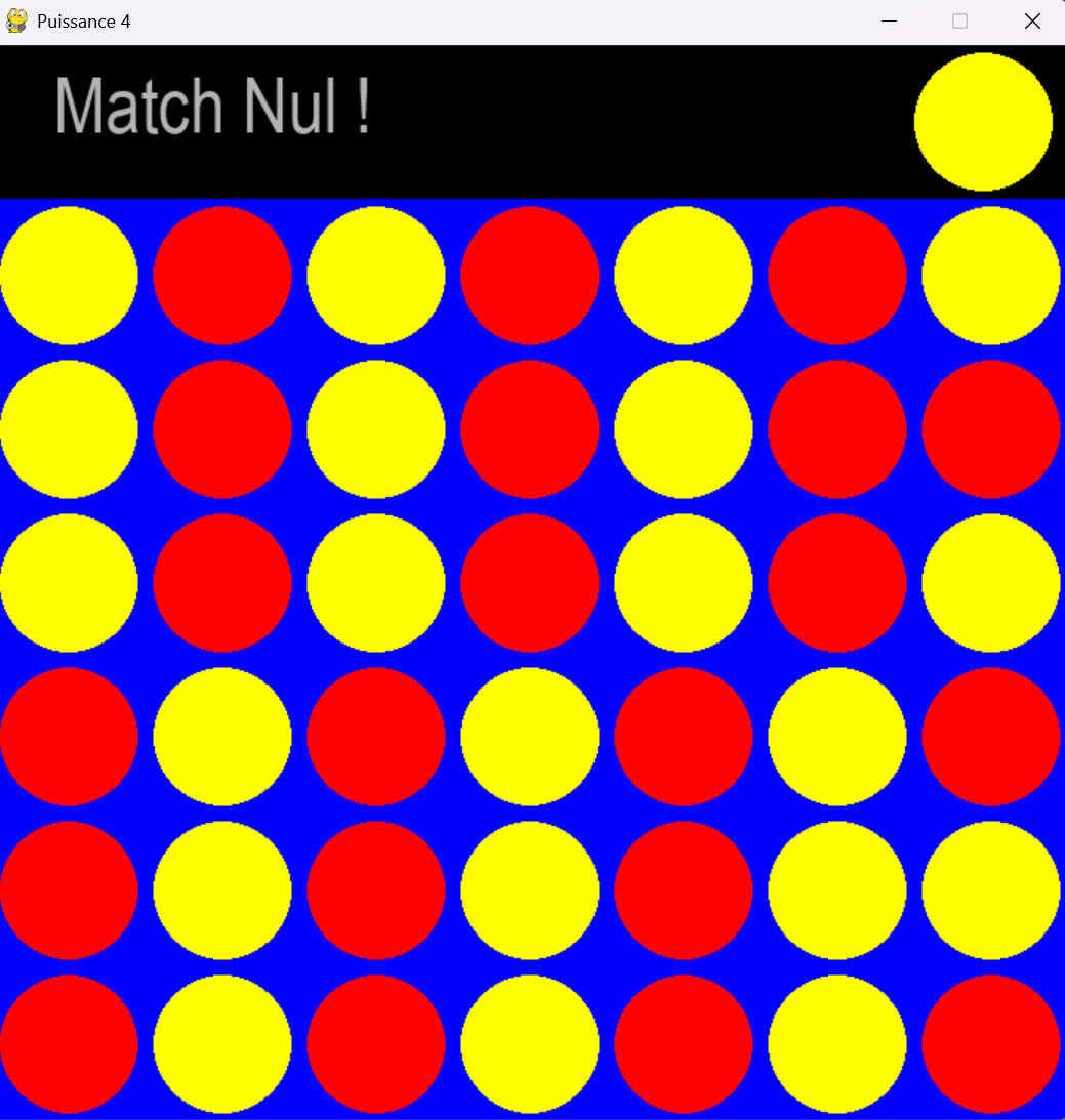 Puissance 4 - Match nul